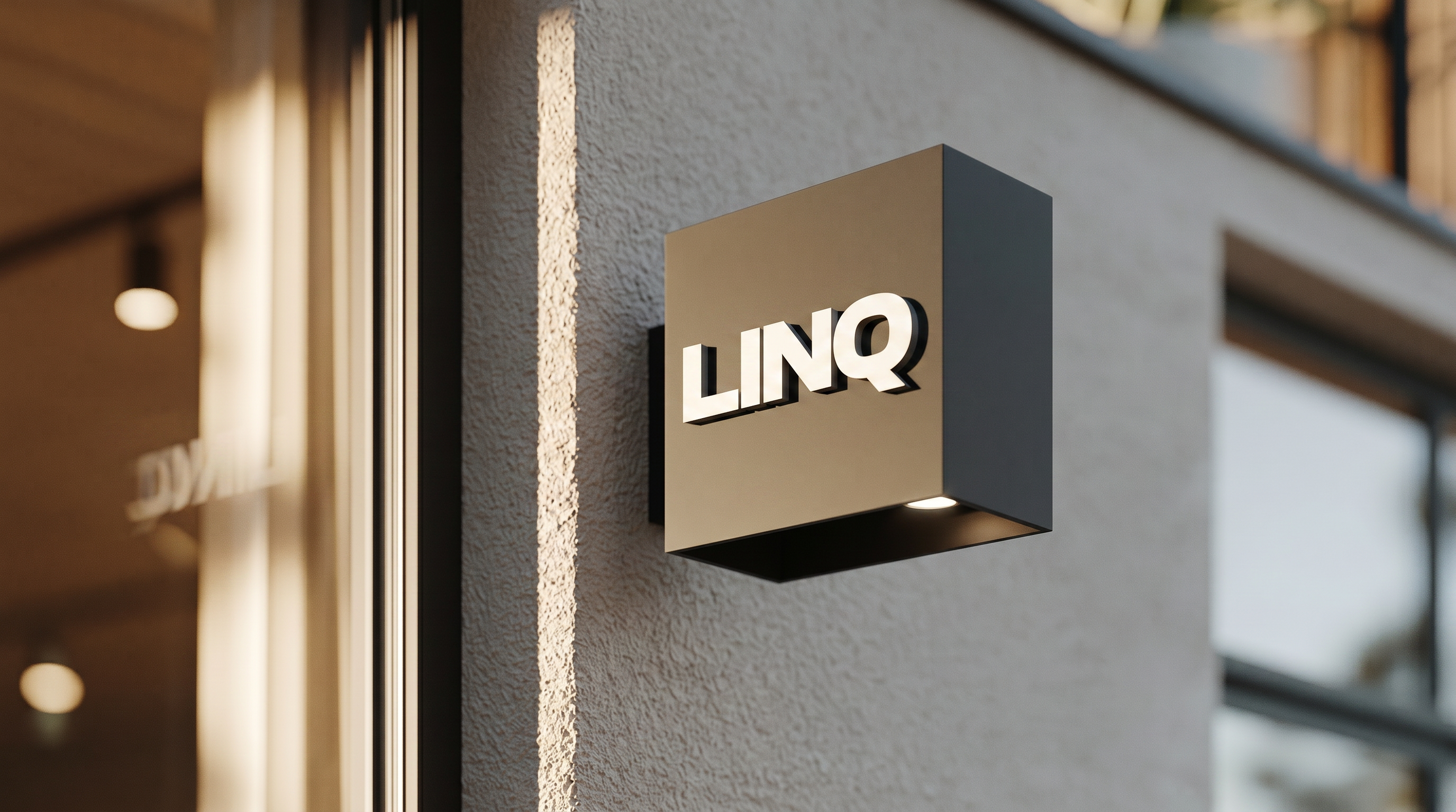 LINQ Black Sign